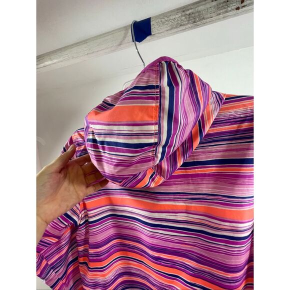 Columbia Pink Multicolor Striped Hodded Omni-Wick Jacket Size L Youth - Picture 7 of 9